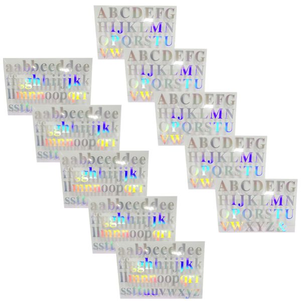 Craft Multi-Use Scrapbooking Alphabet &amp; Number Stickers Set Of 10 Sheets