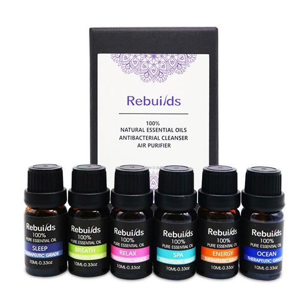 Essential Oils Diffuser Blends (Combo of 6 Pack)-Rebuilds