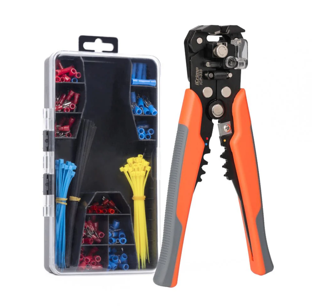 IWISS ICP-338 Wire Stripper Kit 3-in-1 Crimp Cut Tool Set