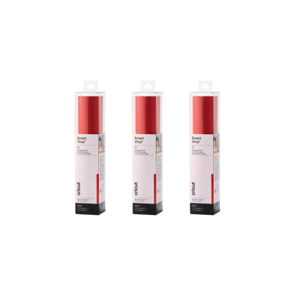 Cricut Smart Vinyl perm 33X366Cm 1 Sheet (Red) 3 for 2 Bundle