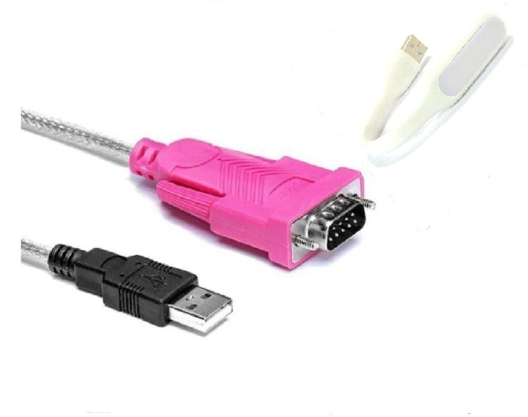 SE-L94 USB to RS232 DB9 Serial Cable Adapter with USB Light - 1.5M