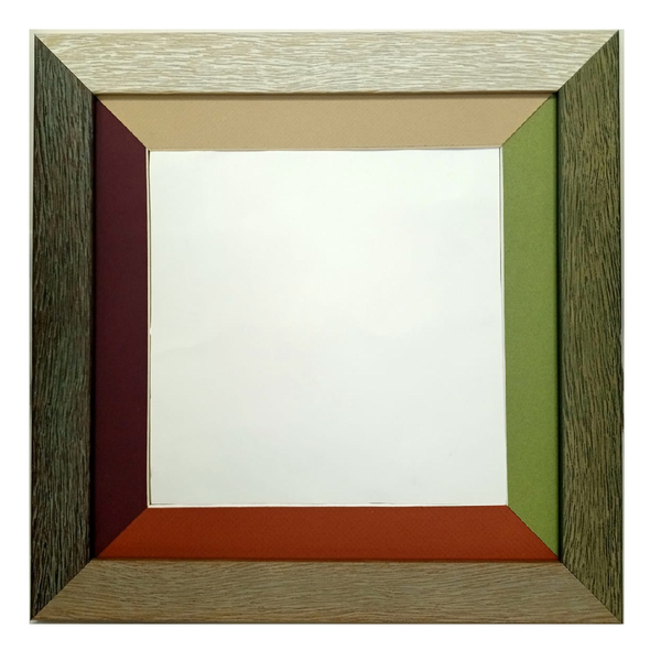 Geometric Art Framed Mirror - 300x300 mm for house, home and office