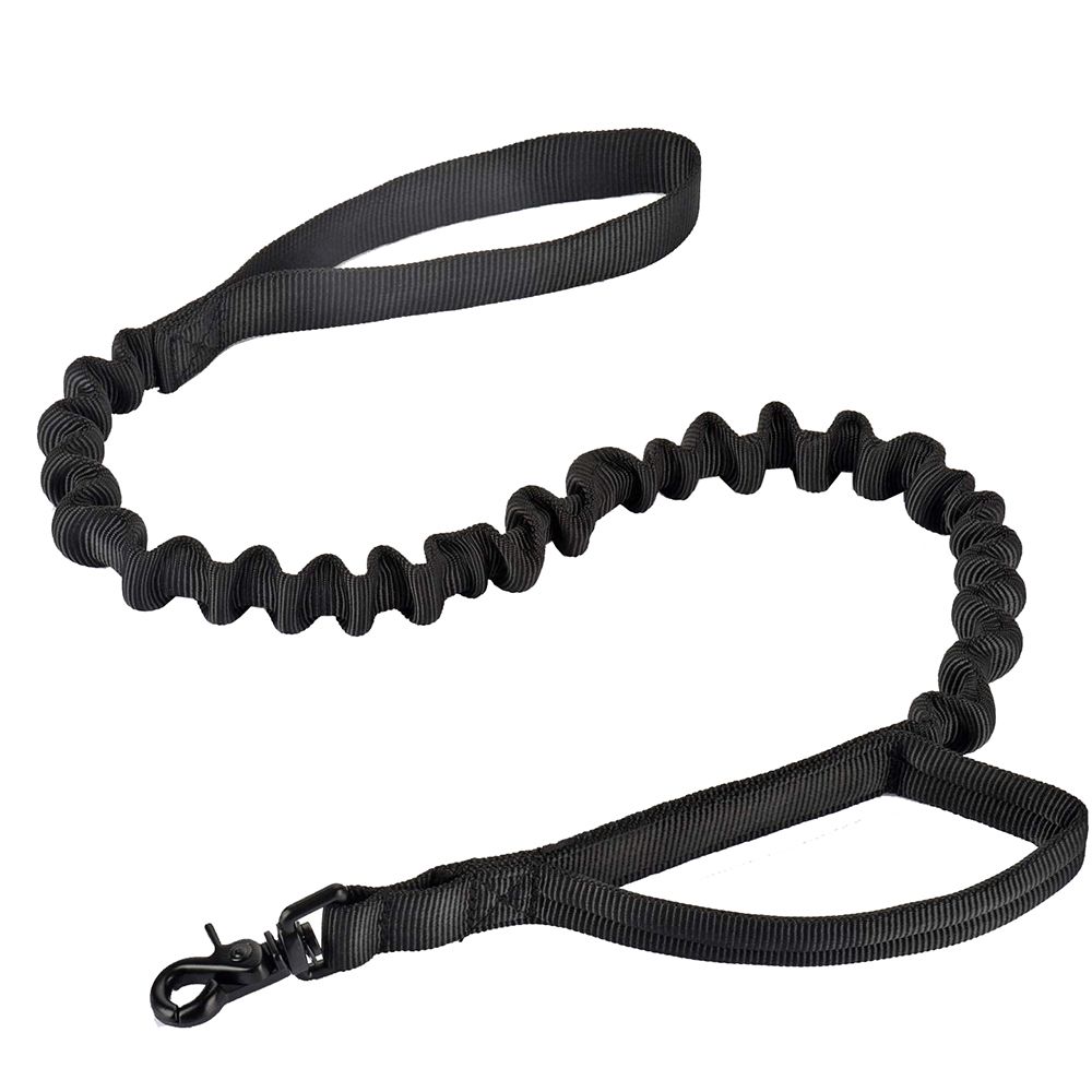 Military Tactical Bungee 2 Handle Quick Release Dog Leash - Black ...