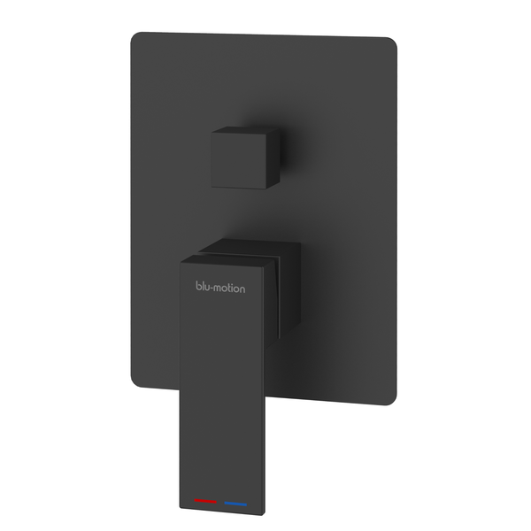 Quaddro Black Shower Diverter Mixer