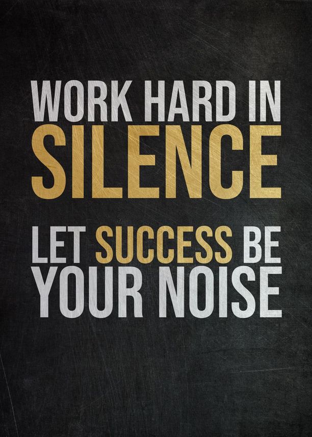 Motivational Canvas Wall Art - Work Hard In Silence Artwork | Shop ...