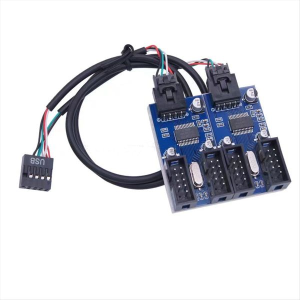 1 in 4 Adapter Cable Motherboard 9Pin Connector Usb Pin Plug and Play