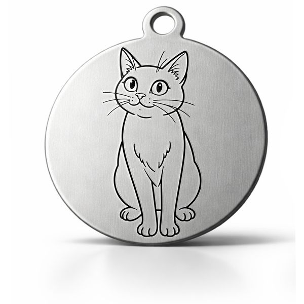 Canvas Cowboy Pets QR Pet Recovery Tag - The Curious Kitten (20mm Round)