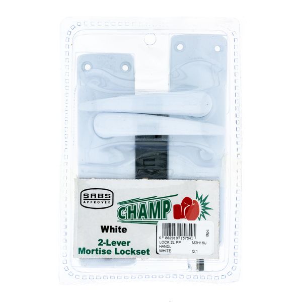 CHAMP 2-Lever Lockset Fibertech White Handles Q:1 M2H16U