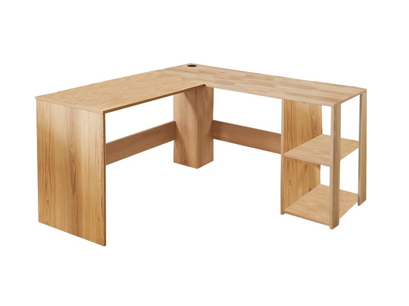 Home &amp; Office L-Shaped Desk, Saharawith Cable Management Hole &amp; Cap