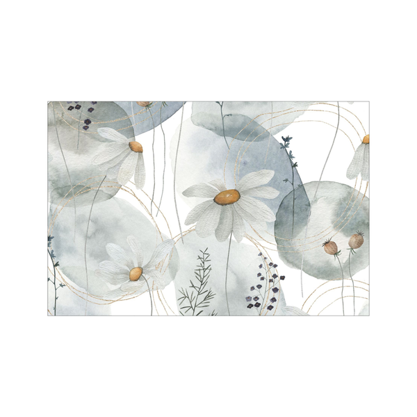 Grey Stone &amp; Flowers PVC Placemat