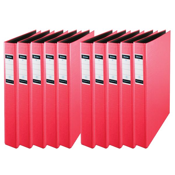 Donau A4 Ring Binder File 30mm - 2 ring, White (Pack of 10)