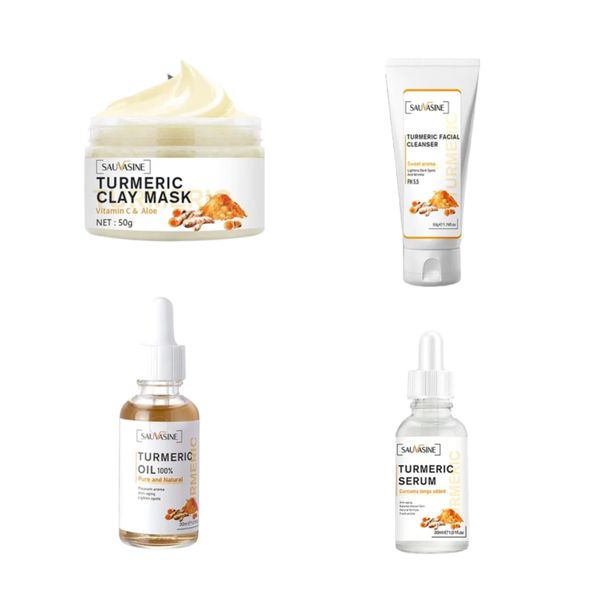 Turmeric Clay Mask, Turmeric Oil, Turmeric Facial Cleanser, Turmeric Serum
