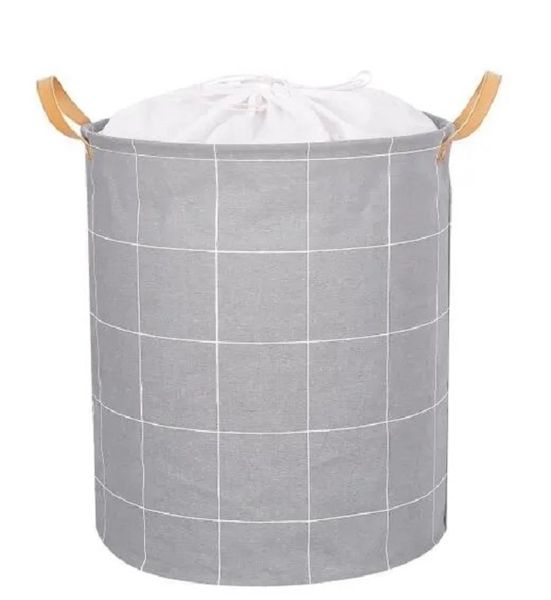 Neo Grid Soft Pattern Laundry basket White &amp; Grey