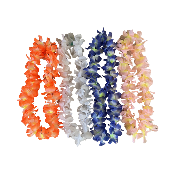 Dress Up Hawaiian Flower Tropical Vibrant Lei (4 Piece)