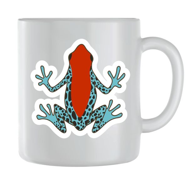 Red stripe Coffee Mugs for Men Women Trendy Frog Lover Graphic Cup Gift 198