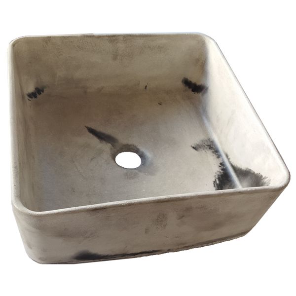 Nguni pattern grey sink 31x31cm