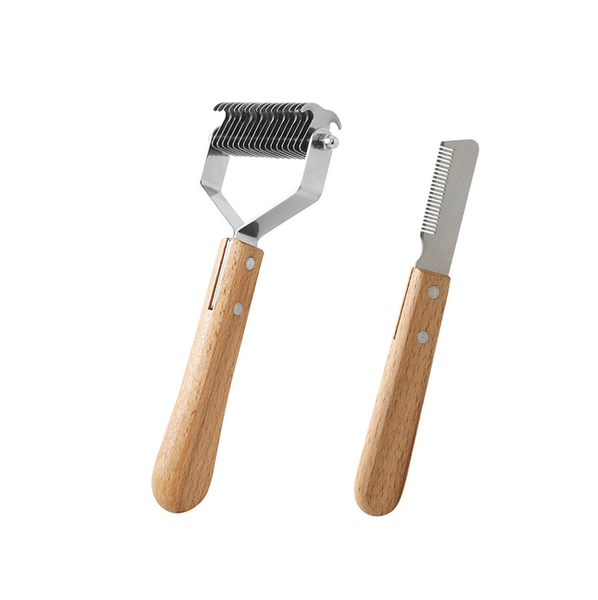 Stainless Steel Pet Comb,Double-Sided Open Knot, Anti Floating Hair Removal