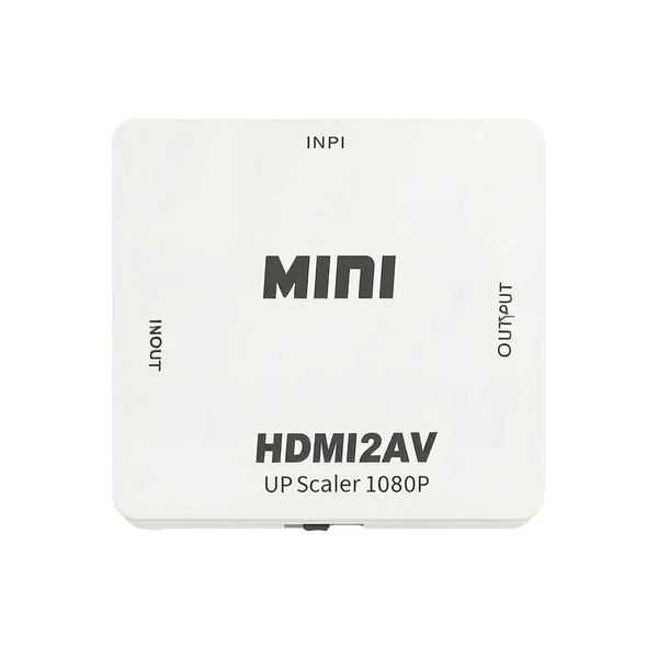 HDMI to AV Video Converter, White Box Series, Compatible with HDMI