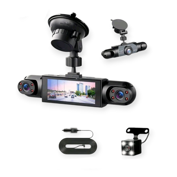 4-Channel 1080P Full View Dash Camera System 360 Coverage &amp; Night Vision