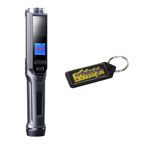 Alcohol Tester Portable Breathalyzer with Emergency LED Lights &amp; Key Holder