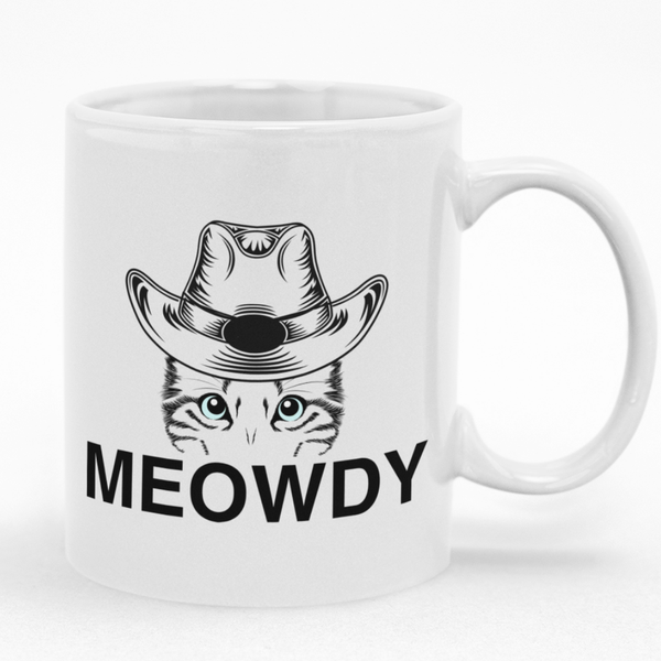 Meowdy Mug - Ideal Gift Idea for a Cat Lovers Birthday or Christmas