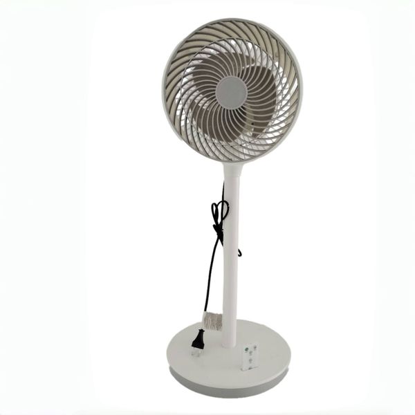 7-inch White Standing Fan With Remote Control, 3 Speeds And 3 Modes