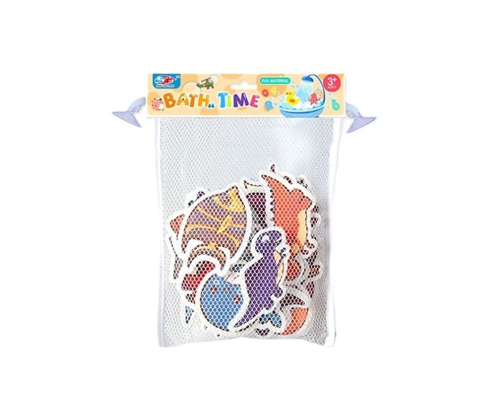 18 Piece Bath Dinosaur and Marine Animals in Mesh Bag