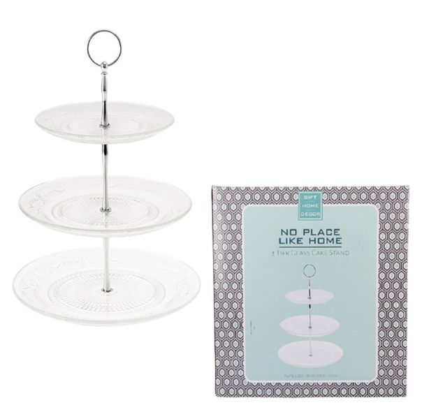 Glass 3 Tier Cupcake Stand