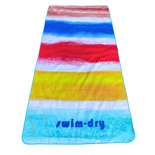 Sea Breeze Microfiber Towel - Quick-Drying And Soft Beach Towel - Rainbow