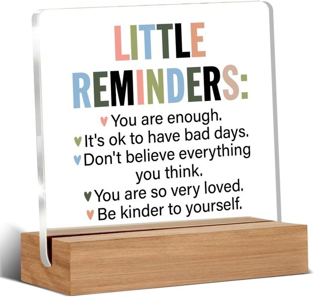 Motivational Acrylic Sign, Employee Office Desk Gift