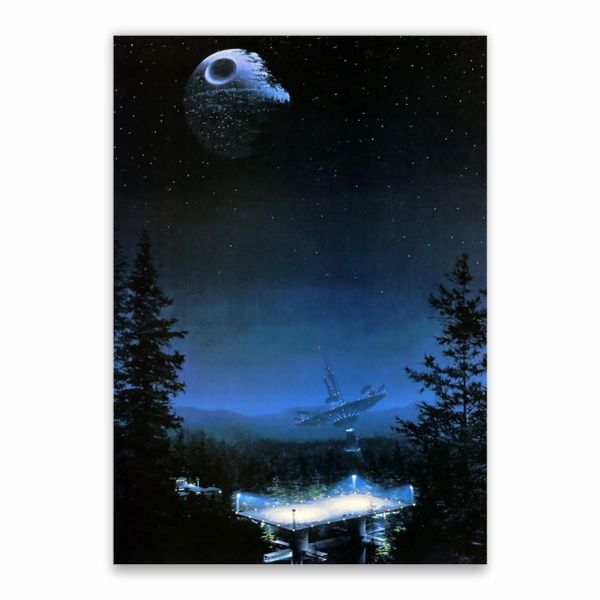 Star Wars Landscape And Death Star Poster - A1