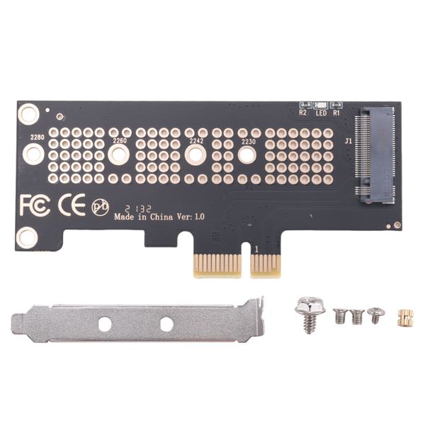 NVMe PCIe M.2 NGFF SSD to X1 Adapter Card Support 2230 2242 Size