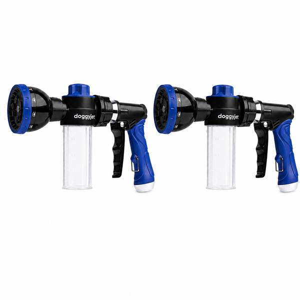 DoggyJet - 10 Spray Pattern-Garden Hose Nozzle For Pets, Gardens, Cars X 2