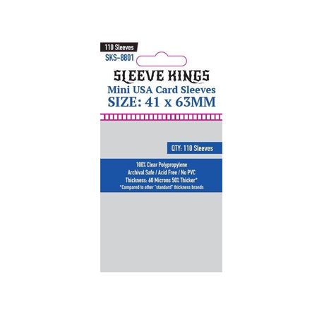 -SKS-8810 - 110 Pack Sleeve Kings Card Game Card Sleeves 63.5x88mm 