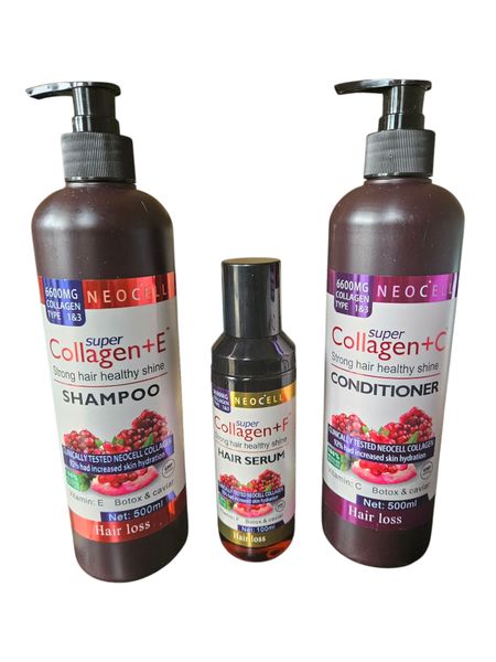 Super Collagen+ 3 in one Shampoo, Conditioner &amp; Hair Serum