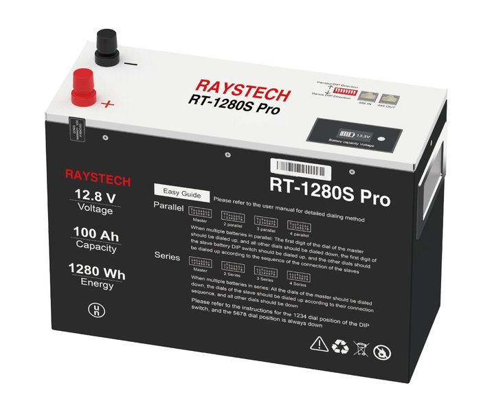Raystech 12.8V Pro Lithium 100AH Deep Cycle Battery