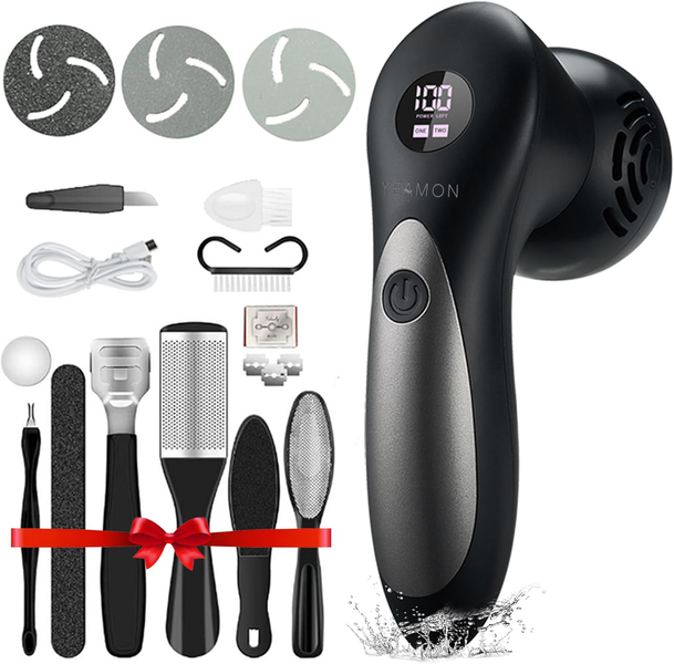 Electric Foot Callus Remover &amp; Scrubber with Vacuum System for Hard Skin