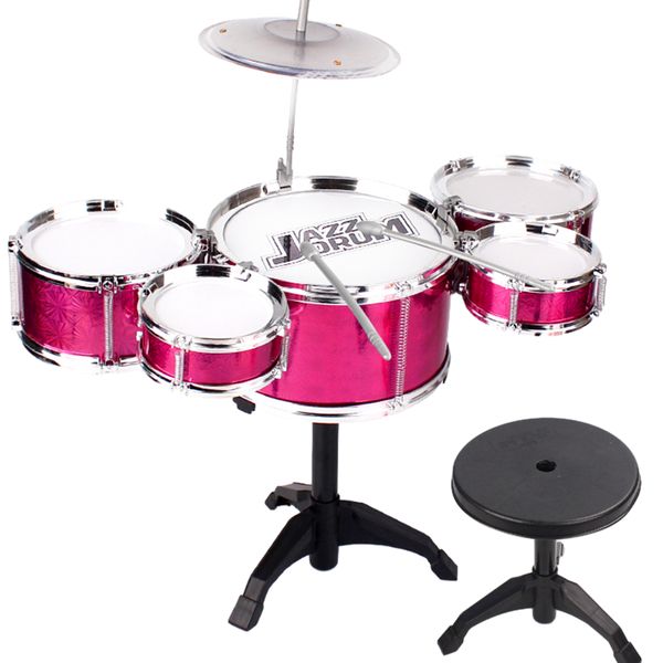 Toddler Drum Set Kid Rock Jazz Drum Kit Musical Instrument Toy Gift