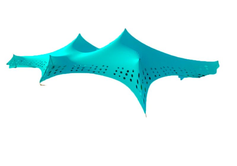 Stretch Tent Gazebo 5m x10m Turkish Light Blue