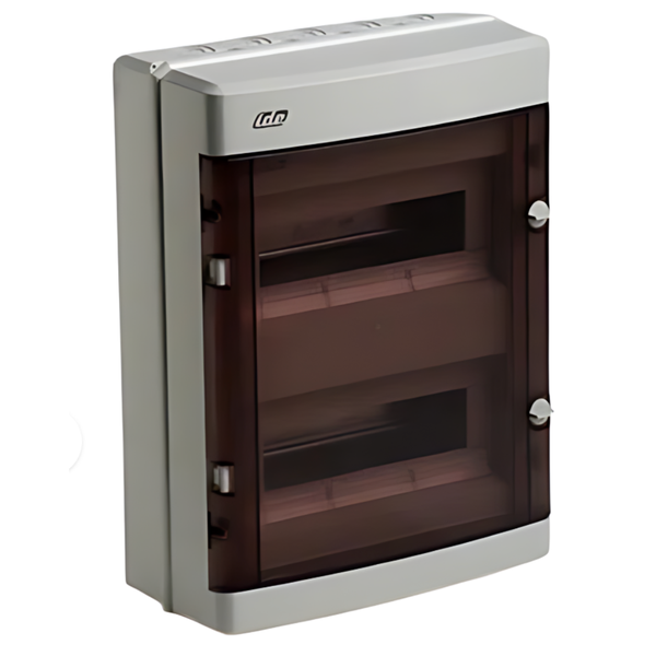 IDE 21202 RR Distribution Enclosure 24 Modules DIN IP-55 Grey Transparent