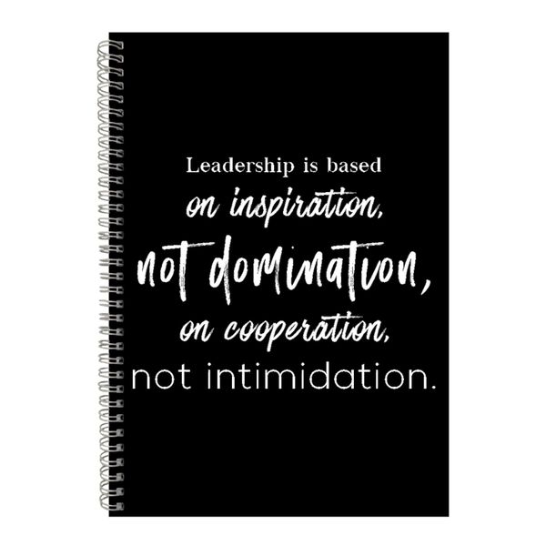 Leadership A4 Notebook Spiral Lined Motivational Saying Graphic Notepad 187