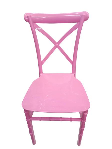Pink Cross Back Chair