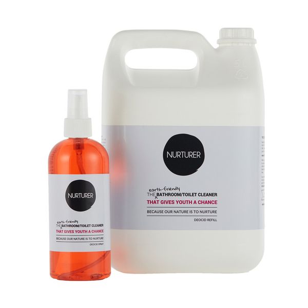 NURTURER Eco-Bathroom/Toilet Cleaner - Cherry - 5L Refill &amp; 500ml