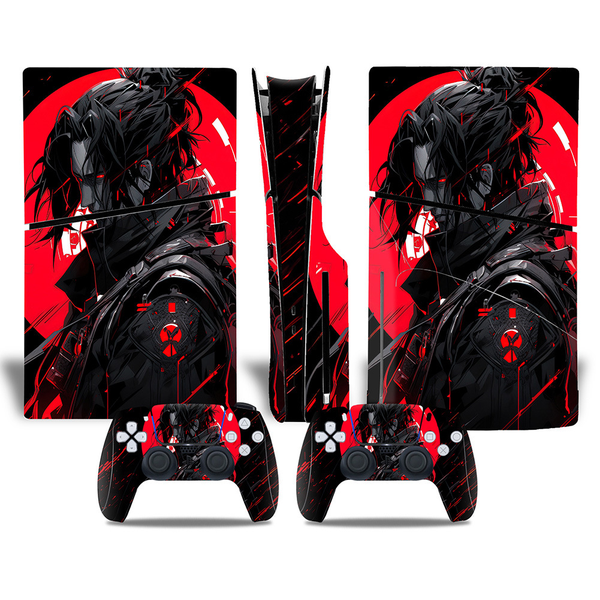 Compatible with PS5 Slim Case + Controller Vinyl Wrap