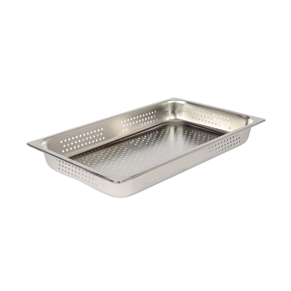 Catercare Stainless Steel 1/1 Gastronorm Insert- 65mm- Perforated- Premium Range