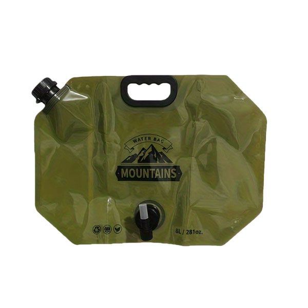 8L Foldable Water Bag with Tap - Thick PE for Camping &amp; Load-Shedding