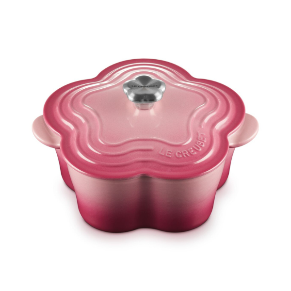 Le Creuset Cast Iron Flower Casserole - 20cm - Berry