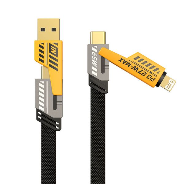 2m 4-in-1 Mecha Data Cable USB Type-C to PD Compatible with iPhone