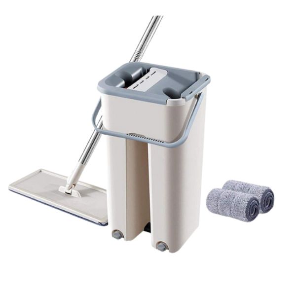 Hand Free Flat Floor Mop And Bucket Set For Professional Home Floor