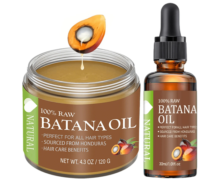 100% Raw Batana Oil Set (120 g Jar + 30 ml Dropper)